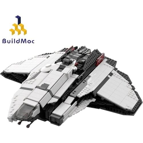 Buildmoc Space Star-Citizens Spaceship Mercury Starrunners from Crusader Industries Battleship Building Blocks Toys For Kid Gift