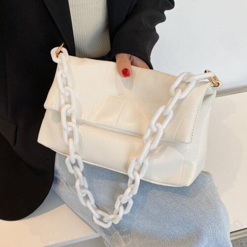 Chain Crossbody Handbags for Women Stone Pattern Tote Bag Luxury Soft Leather Shoulder Bag 2021 Ladies Small Flap Messenger Bag