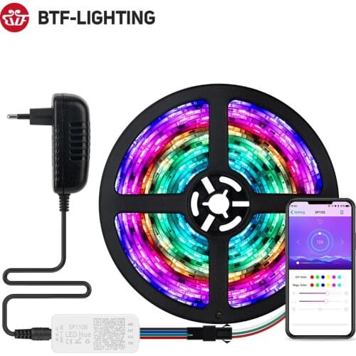 Dreamcolor LED Lights APP Bluetooth Full Set RGB IC WS2811 LED Strip Light Party Bedroom Kitchen Home Lighting with IOS Android