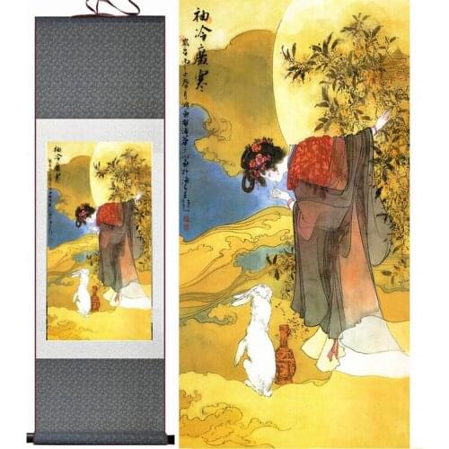 Traditional Chinese painting Home Office Decoration painting the goddess of the moon painting