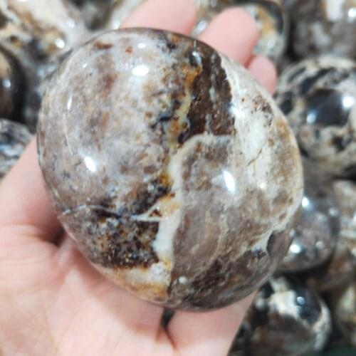 1pcs Natural stone Grey opal palm stones playthings small stones and crystals healing crystals