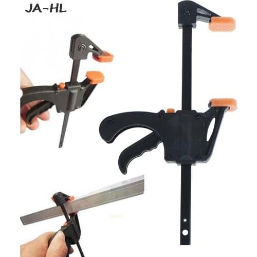 1PC Quick Ratchet Release Speed Squeeze Wood Working Bar F Type Clamp Fixture Grip Woodworking Clip Kit New Hot