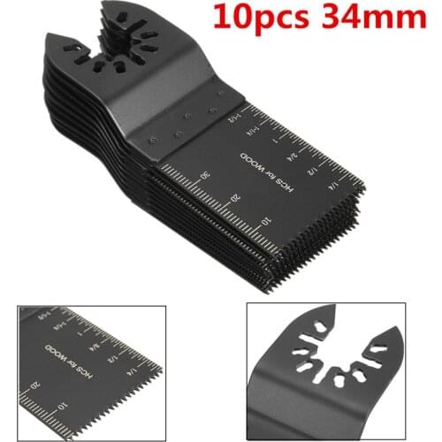10Pcs/Set Metalworking 34mm Oscillating Multi Tool Saw Blades Fit For Machines Bimetal Material Saw Blades For Soft Metal Blades