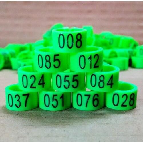 100Pcs Plastic Birds Poultry Doves Parrot Quail Pigeons Leg Foot Clip Rings Band