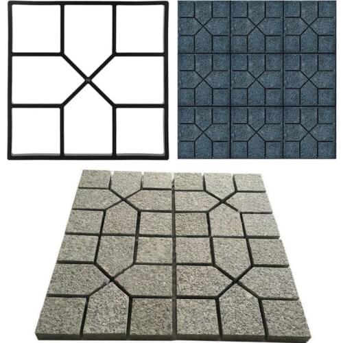 40 X 40cm PP Resin Paving Pavement Concrete Mould Stepping Stone Mold Garden Lawn Path Paver Walk