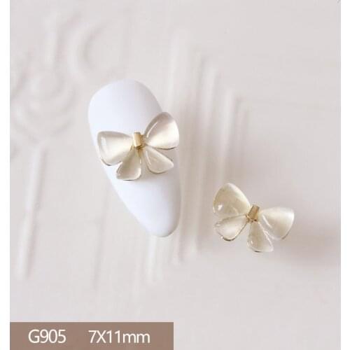 5pcs/lot kawaii Opal Butterfly 3D Alloy Nail Art Zircon Crystal Metal Manicure DIY Nails Accesorios Supplies Decorations Charms