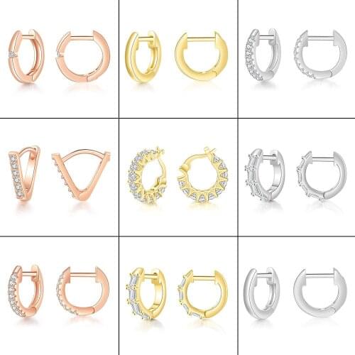 6 Sizes Earrings 2021 Trend Hoop Earrings For Women Men Piercing Ear Cuffs Fashion Hip Hop Ear Jewelry Accessories Wholesale