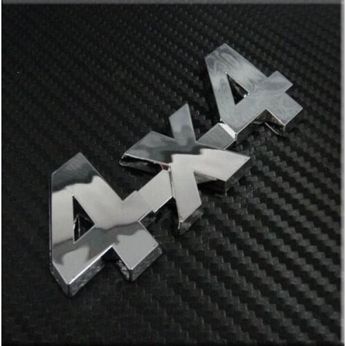 Car Badge 4x4 4 X 4 4WD 4 wheel drive ABS Chrome for SUV Trunk Emblem Sticker