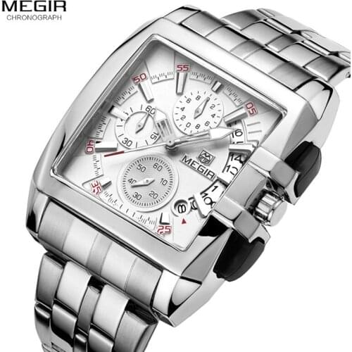 Megir new business mens quartz watches fashion brand chronograph wristwatch for man hot hour for male with calendar 2018