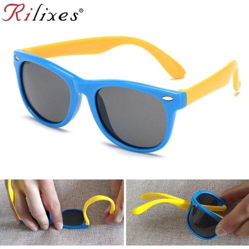 Children Polarized Sunglasses Kids Boys Girls Ultra-soft Silicone Glasses Fashion Child Baby Safety Sun Glasses UV400 5S