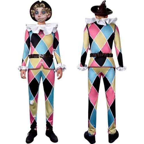 Identity V Mike Morton Acrobat Cosplay Costume Survivor Original Skin Clothes Halloween Outfits Top + pants + belt + collar+hat