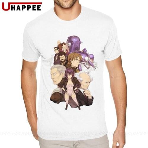 Wholesale Ghost In The Shell T-Shirts Mens 5XL Short Sleeved Red Crew Neck Shirts