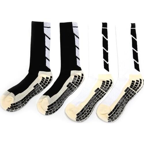Men Boy Cotton Cushioned Crew Socks Football Basketball Sports Anti Slip high Socks