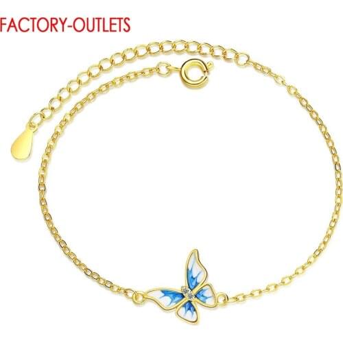 Big Sale 925 Sterling Silver Bracelet With Butterfly Pendant Women Fashion Jewelry For Dance/Party/Appointment/Wedding