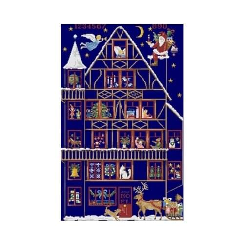 Night christmas man Counted Cross Stitch 11CT 14CT 18CT DIY Chinese Cross Stitch Kits Embroidery Needlework Sets