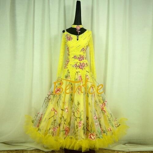 2019New Ballroom Dance Competition Dress Women Waltz Dress Standard Modern Dance Performance Costumes