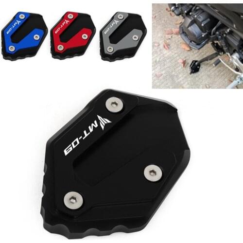 MT 09 MT09 FZ09 Motorcycle Kickstand Foot Side Stand Extension Pad Support Plate Enlarge For YAMAHA MT-09 Tracer XSR900 XSR 900