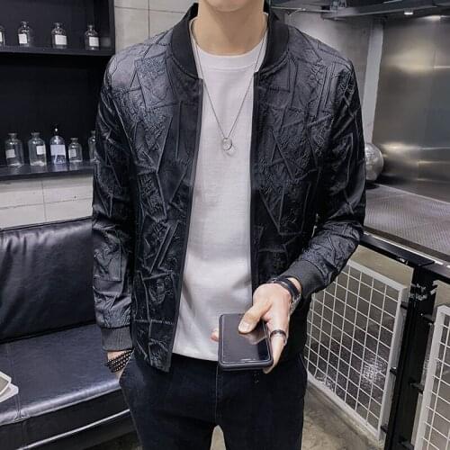 Casual Fashion Jackets Men Bomber Jacket 2020 Spring Jacquard Mens Coats Streetwear Social Windbreaker Casaco Masculino M-5XL