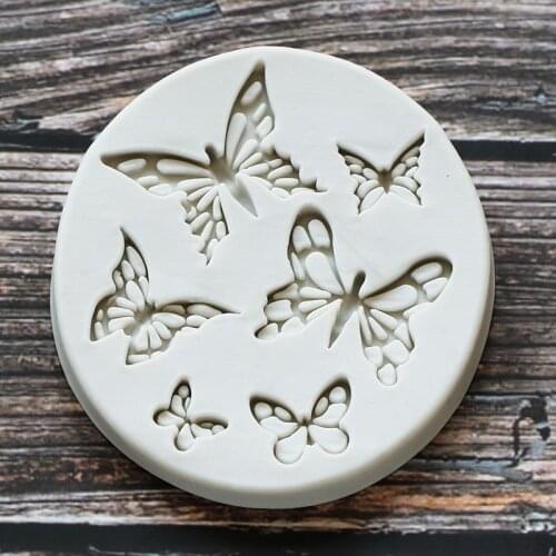 Butterfly Fondant Cake Silicone Mold Biscuits Pastry Mould Ice cube Chocolate Candy Molds Cake Decoration Baking Tools