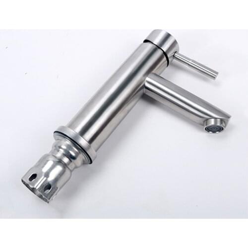 Basin Faucets Black/Brushed Nickel Stainless Steel Single Handle Bathroom Basin Faucet Cold Hot Sink Mixer Taps