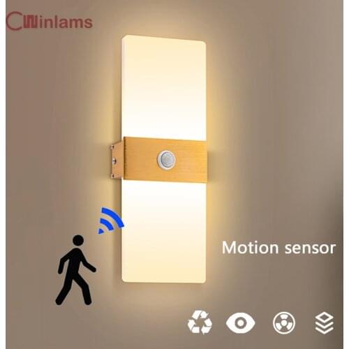 LED Wall Light PIR Motion Sensor Night Wall lamp Bedroom Bedside Light Living Room Balcony Aisle Corridor Decoration Lighting