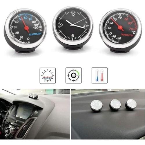 Auto Interior Stainless Steel Temperature Hygrometer Thermometer Interior Decoration Temperature Monitor For Auto Ship Fridge