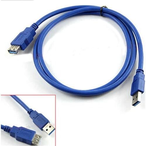USB 3.0 Extension Cable Male to Female Data Sync Fast Speed Rate of 4.8 Gbps Cord Connector For Laptop PC Printer Hard Disk Blue