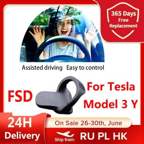 Free Your Hands For Tesla Model 3 Y Steering Wheel Control Booster Counterweight Ring Automatic FSD Assisted Driving