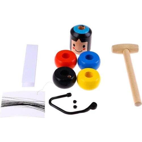 1 Set Immortal Daruma Unbreakable Wooden Man Magic Tricks Close Up Stage Magic Props Fun Toy Accessory