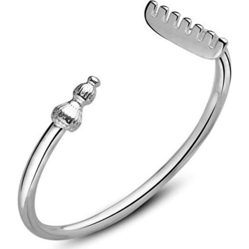 WQQCR Womens Fashion Bracelet and Bangle Summer Style Weapon Opening Lady 925 Silver Color Pop Beautiful Bracelet Jewelry