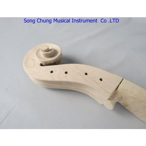 1pcs hand carved maple white cello neck 3/4,great technics,perfect workmanship