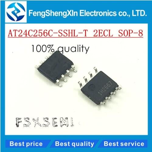 10pcs/lot AT24C256C-SSHL-T AT24C256C-SSHL AT24C256C SOP-8 2ECL EEPROM serial port 256 KB