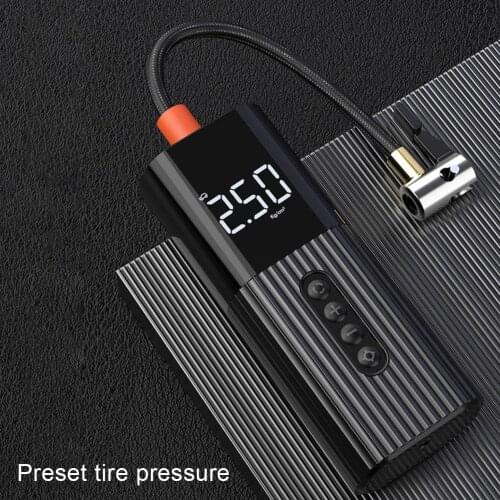2020 New Inflatable Pump Mini Portable Air Compressor with LED Light Tyre Inflator Air Pump for Car Motorcycle Bicycle Balls