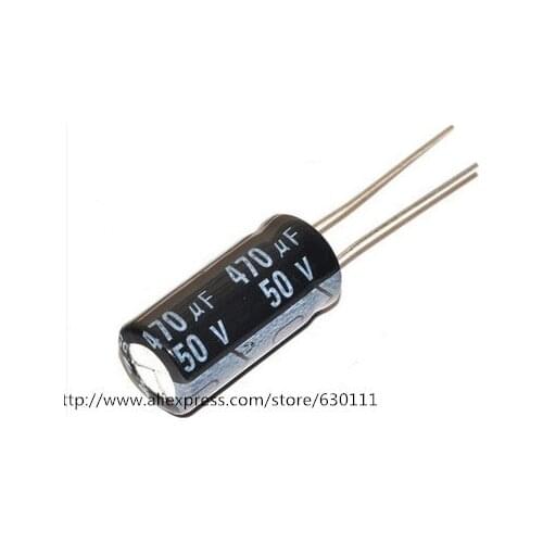 Free Shipping 200pcs 470UF 50V 10X20mm Aluminum Electrolytic Capacitor