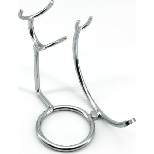Shaving Razor and Brush Stand, Stainless Steel Shaving Razor Holder, Compatible with Long and Short Handle Safety Razor
