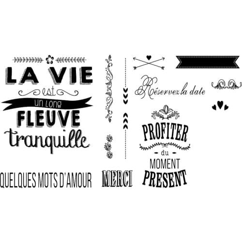 French Transparent Clear Stamp for DIY scrapbooking/Card Making C438