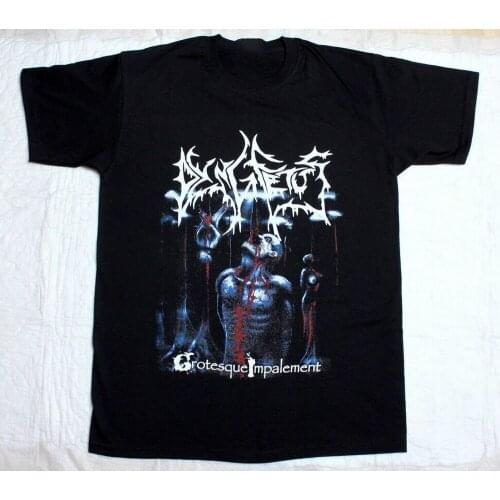 DYING FETUS GROTESQUE IMPALEMENT DEATH METAL GRINDCORE NEW BLACK T-SHIRT Cotton Tee Shirt New Unisex Funny