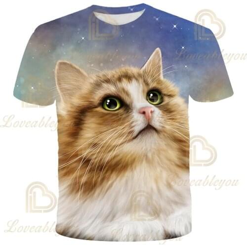 Newest Cat 3D Printed T-shirt Casual Short Sleeve O-Neck Fashion Printed 3D T Shirt Men/Women Tees High Quality Tshirt