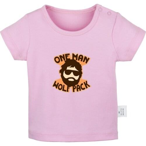 ONE MAN WOLF PACK Alan Hangover Inspired Design Newborn Baby T-shirts Toddler Graphic Solid Color Short Sleeve Tee Tops