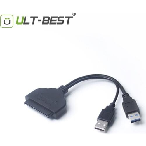 ULT-Best Adapter SATA USB 3.0 to Serial ATA 22pin Converter Cable External Hard Drive Disk for 2.5" HDD/SSD with Extra Power