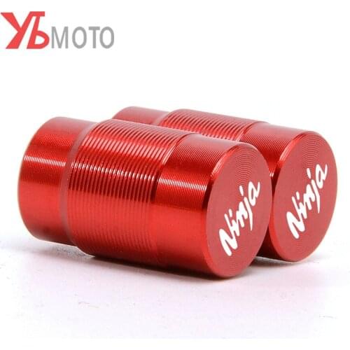 2 pcs Car Tire Decor Accessories Tire Valve Caps Wheel Parts for kawasaki ninja 250 300 350 400 650 650R zx6r zx10r zx14r H2R