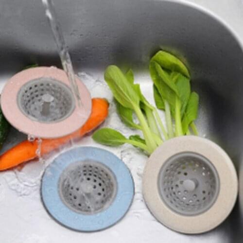 2PCS Anti-clogging Filter For Sink Silicone Bathtub Sink Floor Drain Plug For Kitchen Laundry Bathroom Drain Press For Home