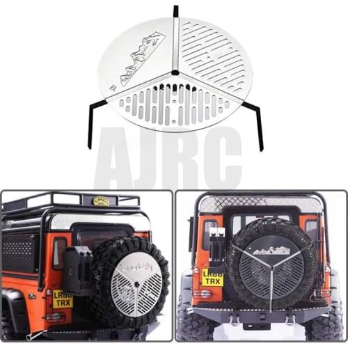 Stainless steel spare tire cover/spare tire frame for 1/10 simulation climbing car AXIAL SCX10 TRX4 TRX6 Spare tire cover