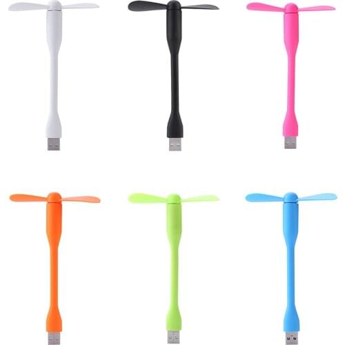 Mini Flexible Bendable USB Fan USB Gadgets hand fan night light For Power Bank PC for Laptop