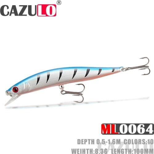 Floating Minnow Fishing Accessories Lure Isca Artificial Weights 8.3g 10cm Bait 0.5-1.6m Kit Pesca Wobblers For Pike Fish Leurre