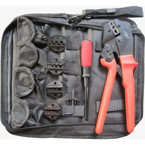 6 in 1 crimping tool kit cable hand crimping tools set pliers with screwdriver and 4pcs replaceable crimp jaws dies AP-K30J-2