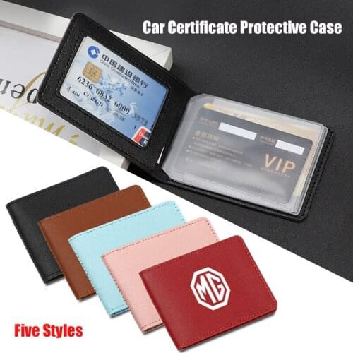 Car Driver License Cover Car Driving Documents Holder Protective Case For MG ZS MG3 MG5 MG6 MG7 GT HS HECTOR Gundam 350 TF ZR ZS