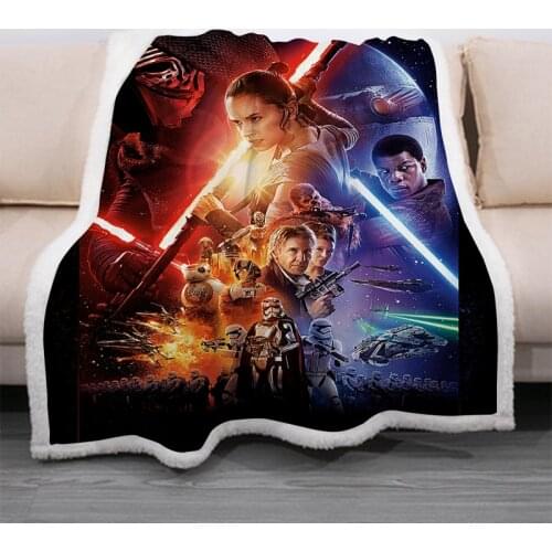 3D Star Wars Blanket Disney Anime Keep Warm Super Soft Home Portable Sleeping Carry Blankets Throw on Sofa Bed Adult Kids Cover