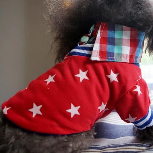Petcircle Hot Pet Dog Clothes In The Autumn And Winter Star Dog Shirt Dog Hoodie Chihuahua 2 Color Size XXS-L