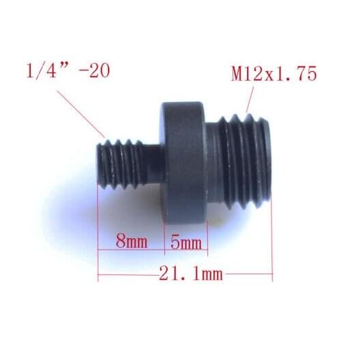 1/4" Male Threaded to M12x1.75 Male Threaded screw Adapter fr 15mm rod Rail DSLR
